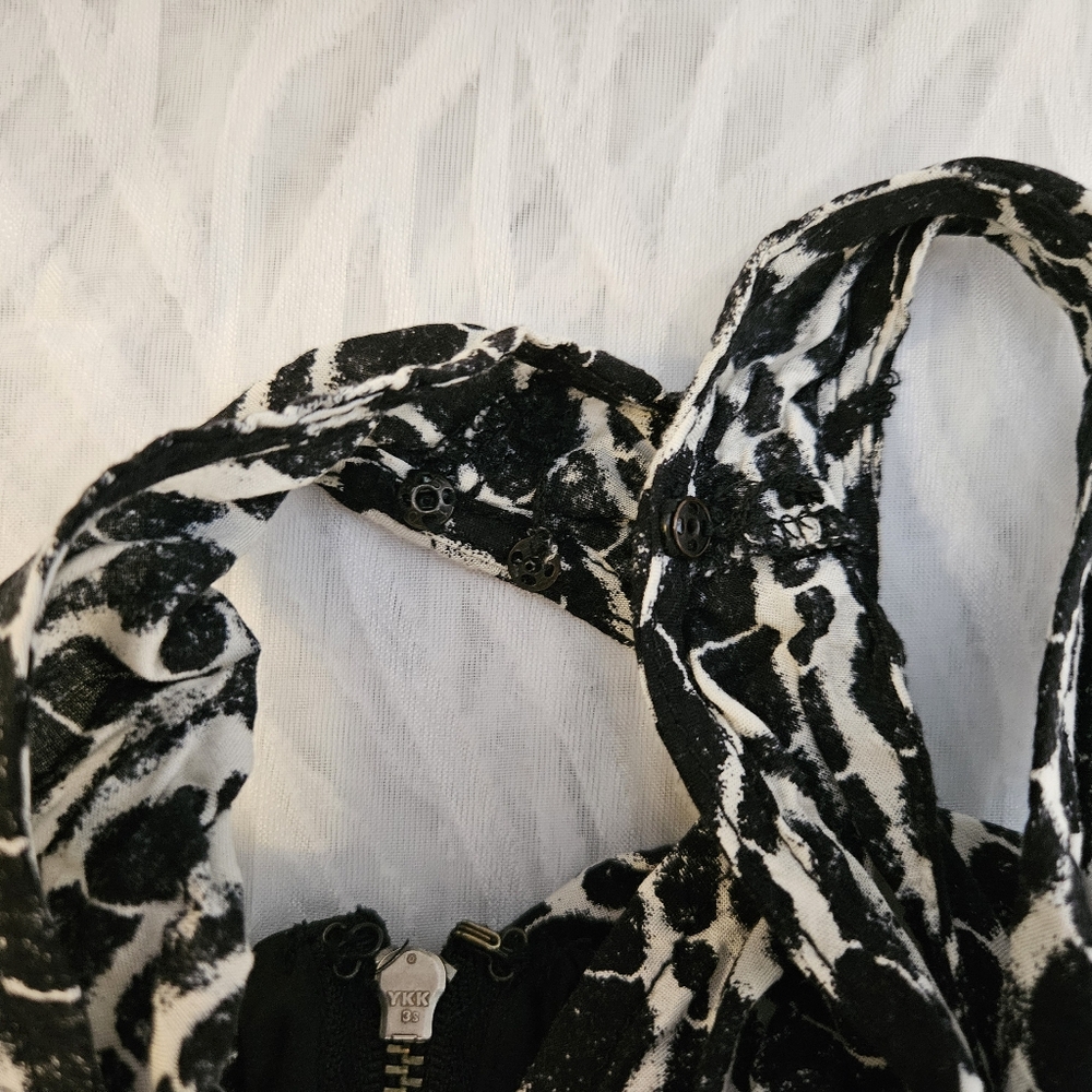 Plenty by Tracy Reese | Drop Waist Black & White Mini Dress | Size 8P - Picture 8 of 8